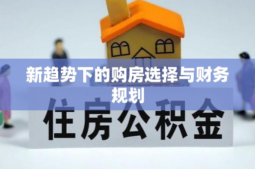 珠晖新趋势下的购房选择与财务规划
