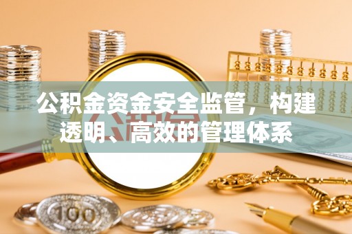珠晖公积金资金安全监管，构建透明、高效的管理体系