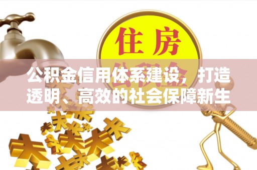 珠晖公积金信用体系建设，打造透明、高效的社会保障新生态