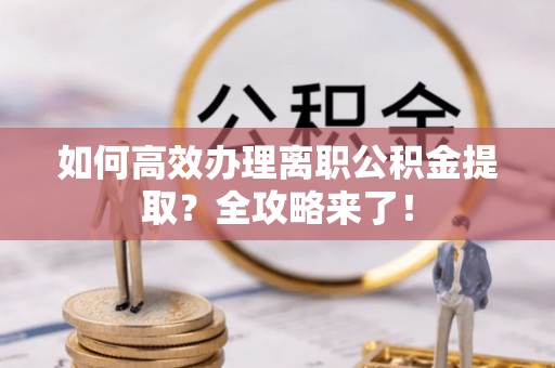 珠晖如何高效办理离职公积金提取？全攻略来了！