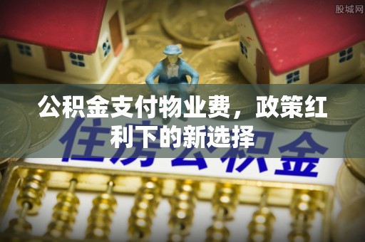 珠晖公积金支付物业费，政策红利下的新选择