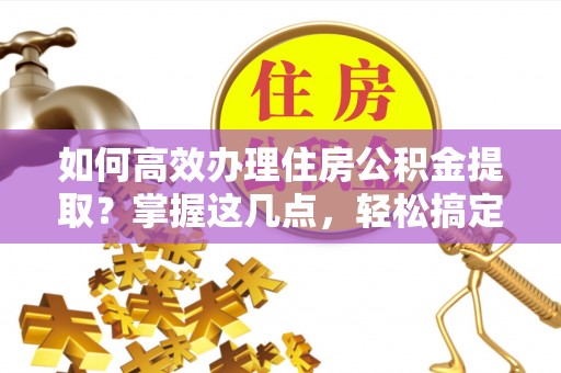 珠晖如何高效办理住房公积金提取？掌握这几点，轻松搞定！