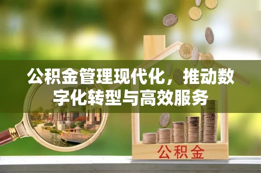 珠晖公积金管理现代化，推动数字化转型与高效服务