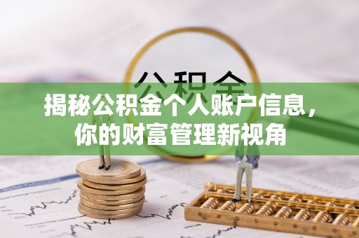 珠晖揭秘公积金个人账户信息，你的财富管理新视角