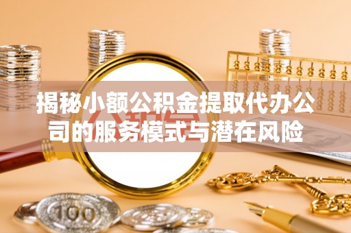 珠晖揭秘小额公积金提取代办公司的服务模式与潜在风险
